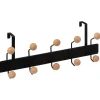 5five Deurkapstok - zwart/beige - 10-haaks - B44 x H17 cm
