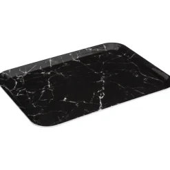 5five Dienblad/serveer tray Marble - Melamine - zwart -33 x 43 cm