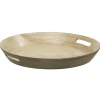 Dienbladen-5five Dienblad/serveerblad - bamboe bruin - handvaten - D42 cm
