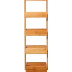Hoge Kasten-5five Doucherekje/badkamerrekje - bamboe - 4 lagen - 25 x 16 x 88 cm