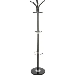 Kapstokken-5five kapstok - zwart - metaal/kunststof - 14 haaks - 37 x 182 cm
