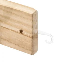 Kapstokken-5five Kapstok rek voor wand/muur - lichtbruin/zwart - 4x ophanghaken