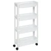 5five Keuken/badkamer trolley 4 laags - 37 x 15 x 79 cm - wit