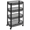 Trolleys-5five Keuken/badkamer trolley 4 laags - 46 x 25 x 79 cm - zwart