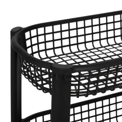 Trolleys-5five Keuken/badkamer trolley 4 laags - 46 x 25 x 79 cm - zwart