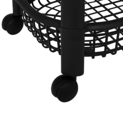 Trolleys-5five Keuken/badkamer trolley 4 laags - 46 x 25 x 79 cm - zwart