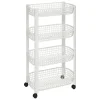 5five Keuken/badkamer trolley 4 laags - 46 x 25 x 79 cm - wit