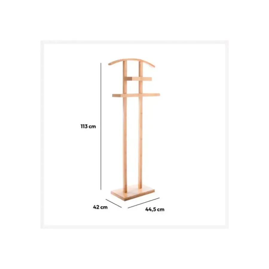 Kledingopbergers|Kledingrekken-5five Kledingrek Dressboy - staand - bamboe - 113 cm