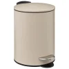Prullenbakken-5five kleine pedaalemmer - metaal - beige - 3L - 16 x 25 cm