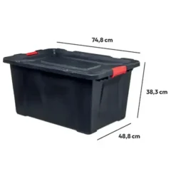 Opbergboxen-5five opbergbox/opbergkrat - 100 Liter - zwart - kunststof