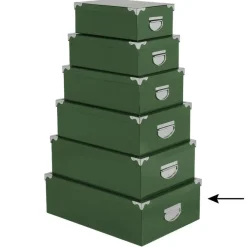 Opbergboxen-5five Opbergdoos/box - groen - L48 x B33.5 x H16 cm - Karton