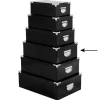 5five Opbergdoos/box - zwart - L40 x B26.5 x H14 cm - Karton