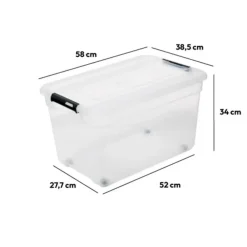 Opbergboxen-5five Opbergkist met deksel - Box - 80L - 67x47x36 cm