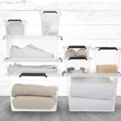 5five Opbergkist met deksel - Clip Box - 80L - 58x39x43 cm
