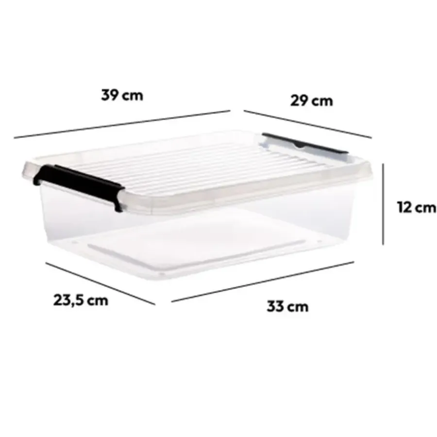 5five Opbergkist met deksel - Clip Box - 8,5L - 39x29x12 cm