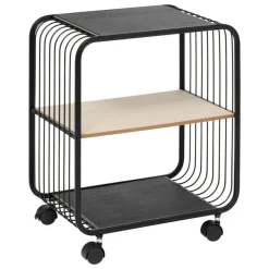 Wandkasten-5five Opbergrekje 2 laags met planken - metaal - 43 x 28 x 53 cm