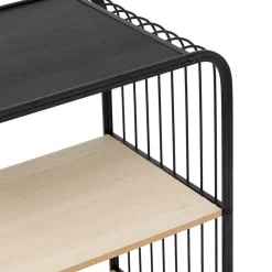 5five Opbergrekje 3 laags met planken - metaal - 43 x 28 x 74 cm