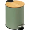 Prullenbakken-5five Pedaalemmer - softclose - 3L - kakigroen - D17 x H24 cm