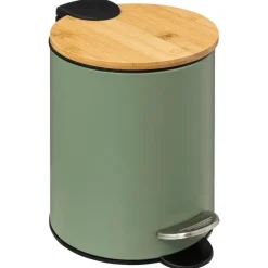 Prullenbakken-5five Pedaalemmer - softclose - 3L - kakigroen - D17 x H24 cm