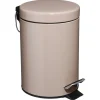 5five Pedaalemmer - taupe - metaal - 3L - 17 x 25 cm - toilet