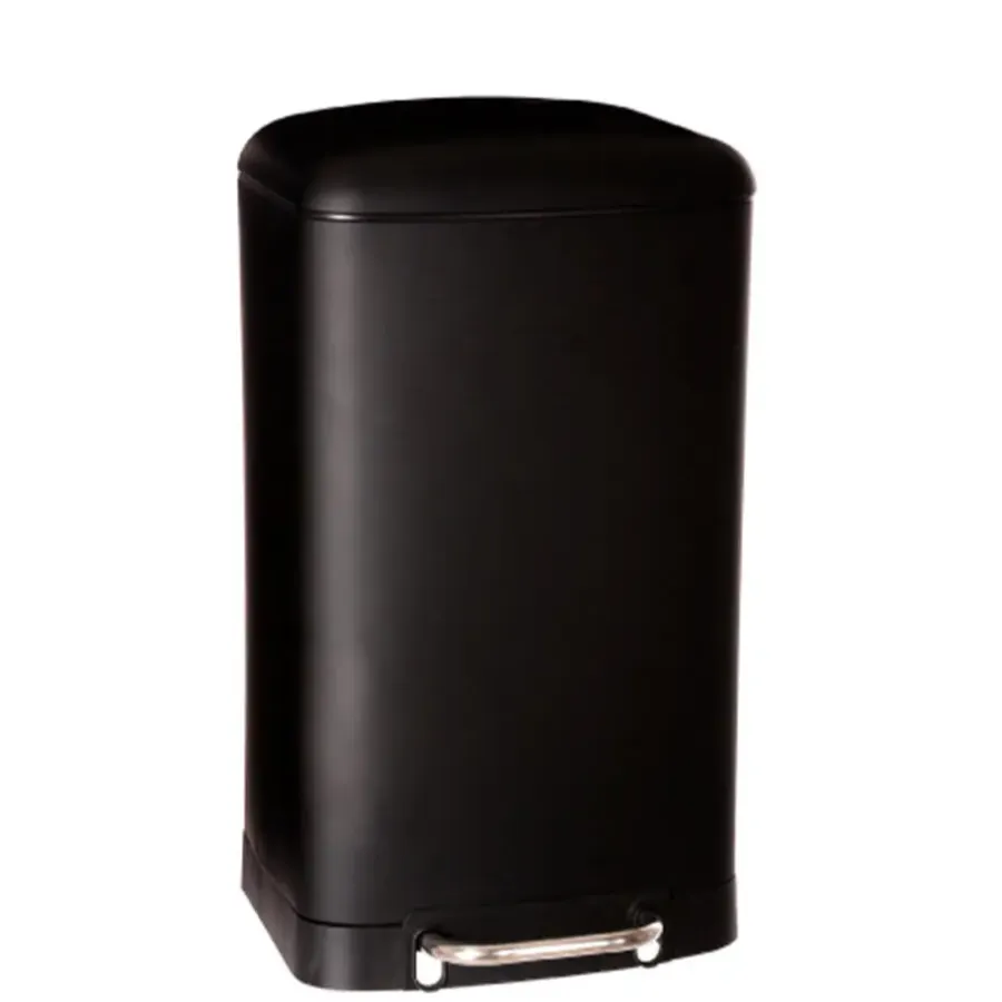 5five Prullenbak/pedaalemmer - zwart - metaal - 30L - 34 x 61 cm