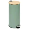 Prullenbakken-5five Prullenbak/pedaalemmer Bamboe - groen - 30L - 60 cm