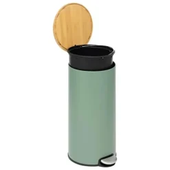 Prullenbakken-5five Prullenbak/pedaalemmer Bamboe - groen - 30L - 60 cm