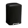 5five Prullenbak/pedaalemmer - zwart - metaal - 6 liter - 23 x 32 cm