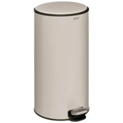 Prullenbakken-5five Prullenbak/pedaalemmer - beige - metaal - 30 liter