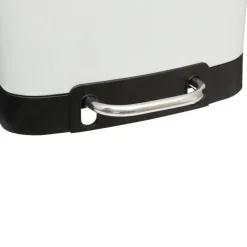 Prullenbakken-5five Prullenbak/pedaalemmer - wit - metaal - 6 liter - 23 x 32 cm