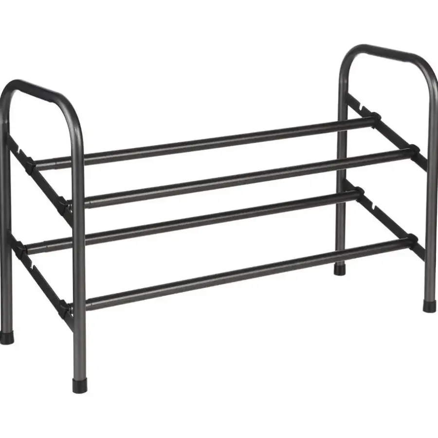 Kledingopbergers-5five Schoenenrek - uitschuifbaar - zwart - 6-10 paar - 61 x 39cm
