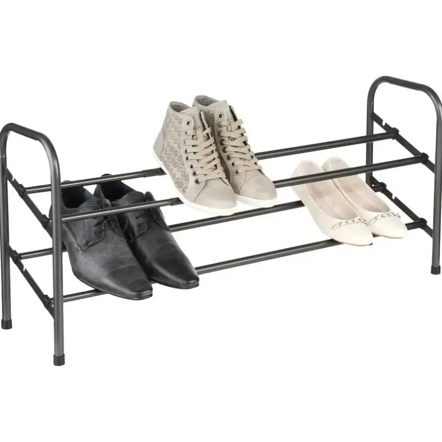 Kledingopbergers-5five Schoenenrek - uitschuifbaar - zwart - 6-10 paar - 61 x 39cm