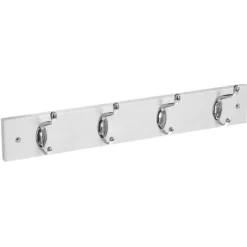 5five Wandkapstok - wit - 4 ophanghaken - 42 x 9 cm - MDF