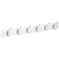 Kapstokken-5five Wandkapstok - wit - 6-haaks - 58 x 9 cm - MDF