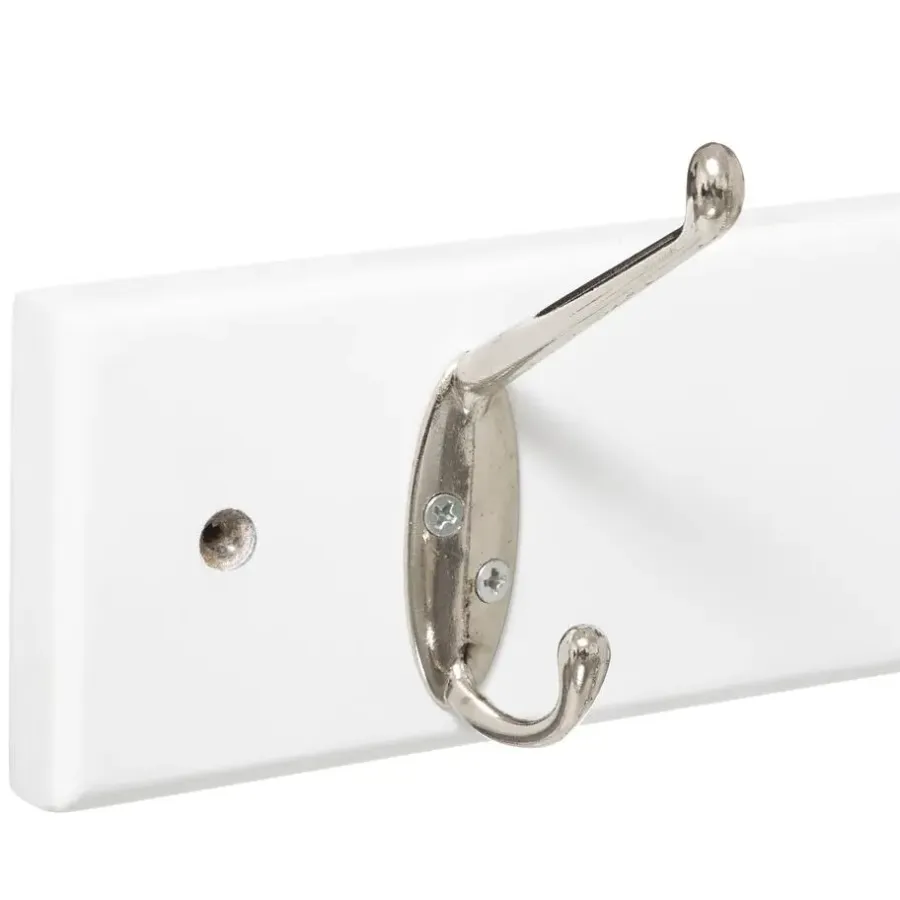 Kapstokken-5five Wandkapstok - wit - 6-haaks - 58 x 9 cm - MDF