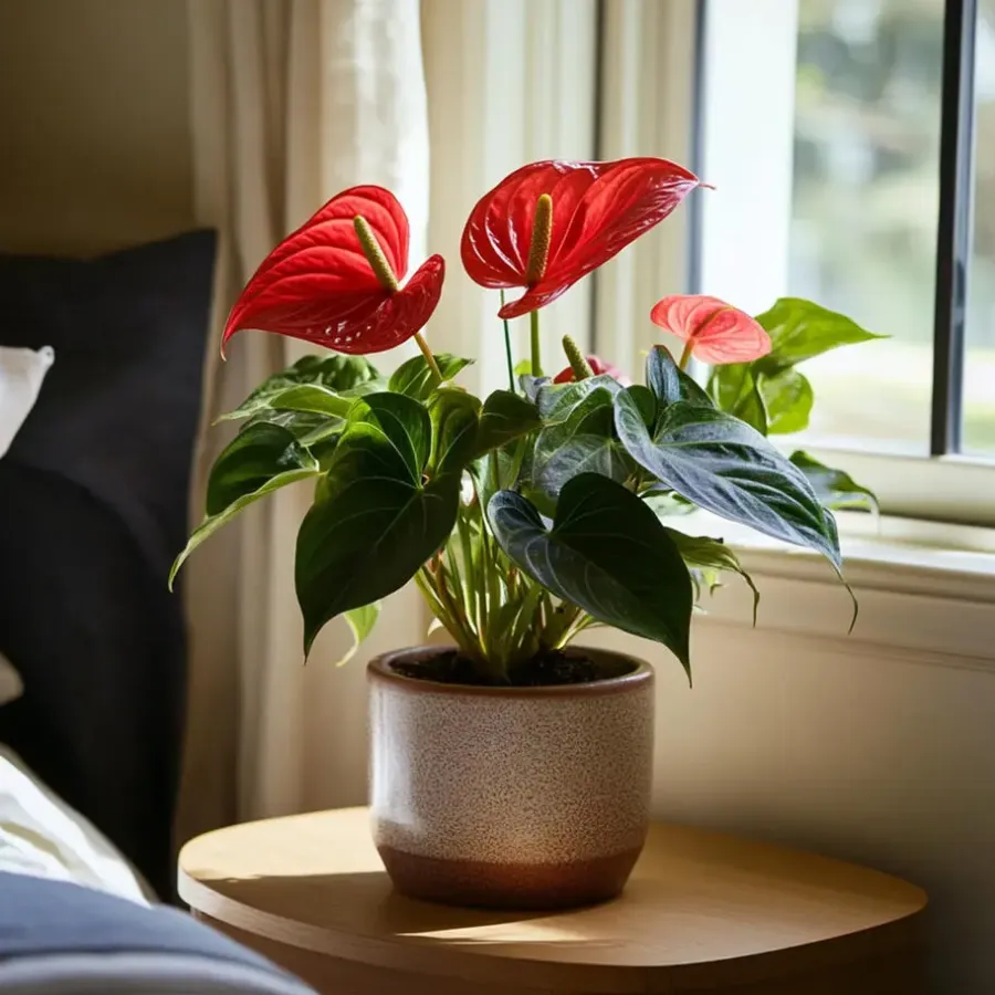 Kamerplanten-Plant in a Box Flamingoplant - Anthurium 'Royal Champion' - Hoogte 35-45cm - ø12cm