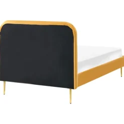 Twijfelaars-Leen Bakker FLAYAT - Eenpersoonsbed - Geel - 120 x 200 cm - Fluweel