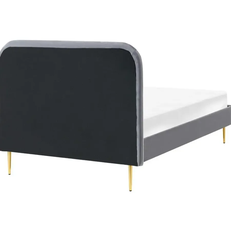 Twijfelaars-Leen Bakker FLAYAT - Eenpersoonsbed - Grijs - 120 x 200 cm - Fluweel