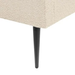 Twijfelaars-Beliani FLAYAT - Tweepersoonsbed - Beige - 140 x 200 cm - Bouclé
