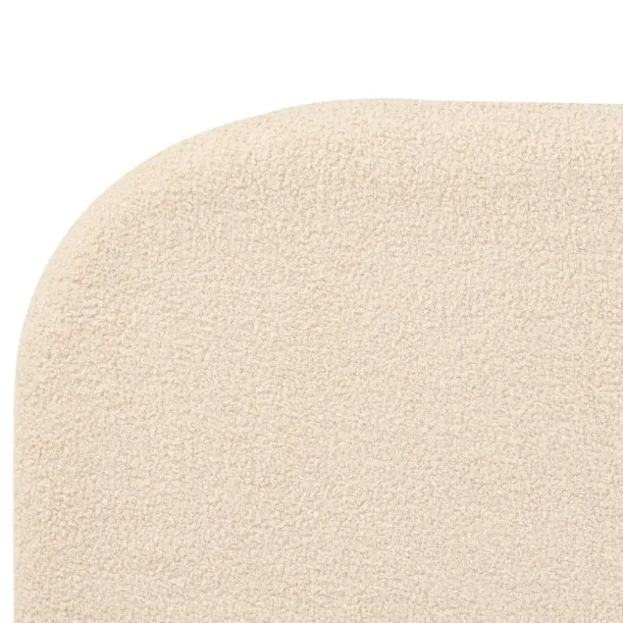 Twijfelaars-Beliani FLAYAT - Tweepersoonsbed - Beige - 140 x 200 cm - Bouclé