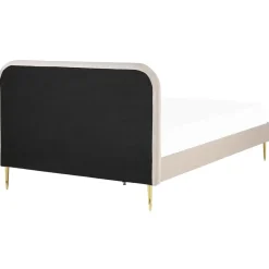 Beliani FLAYAT - Tweepersoonsbed - Beige - 140 x 200 cm - Fluweel