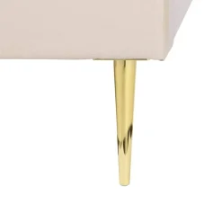 Beliani FLAYAT - Tweepersoonsbed - Beige - 140 x 200 cm - Fluweel