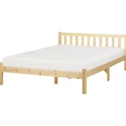 Beliani FLORAC - Bed - Lichthout - 140 x 200 cm - Dennenhout