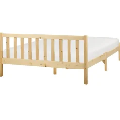 Beliani FLORAC - Bed - Lichthout - 140 x 200 cm - Dennenhout