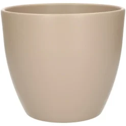 Floran Plantenpot - taupe - mat - keramiek - 19 x 17 cm