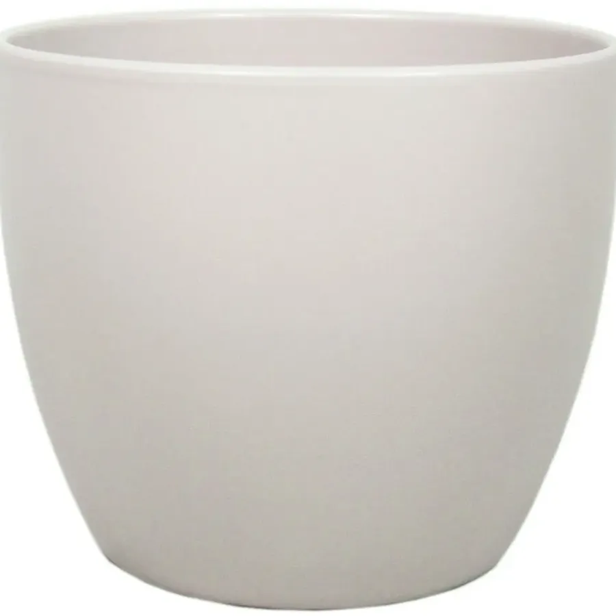 Floran Plantenpot - taupe - mat - keramiek - 28 x 25 cm