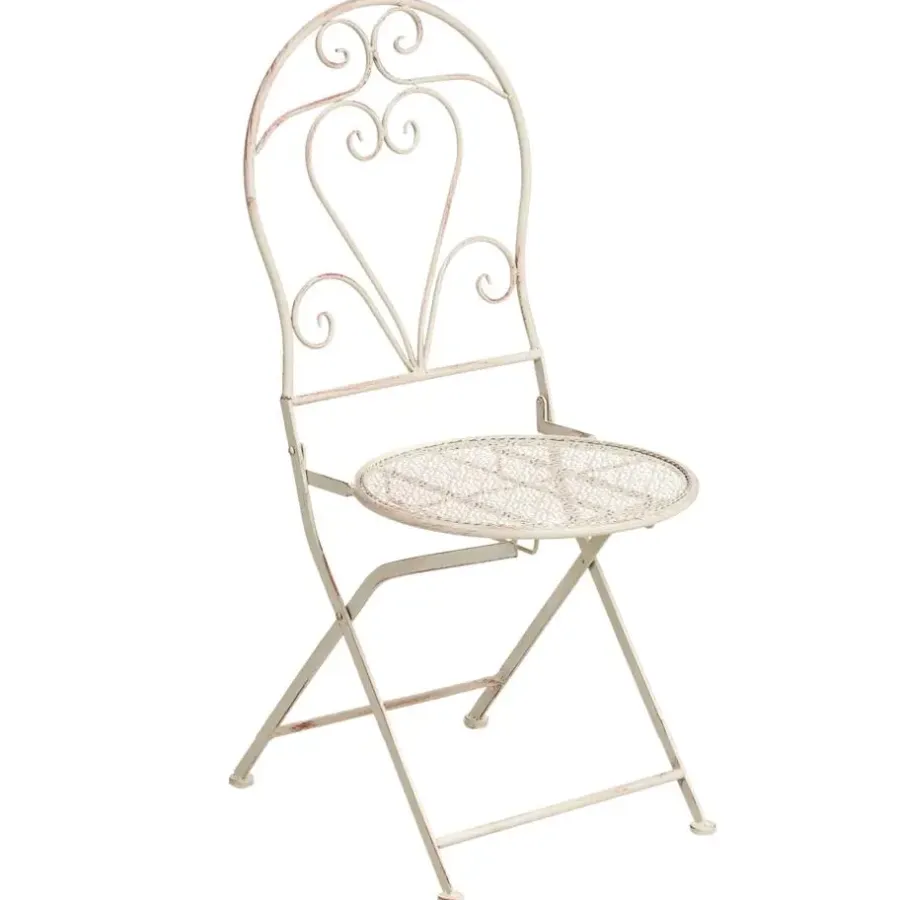 Leen Bakker FOLELLI - Set van 2 tuinstoelen - Lichtbeige - IJzer