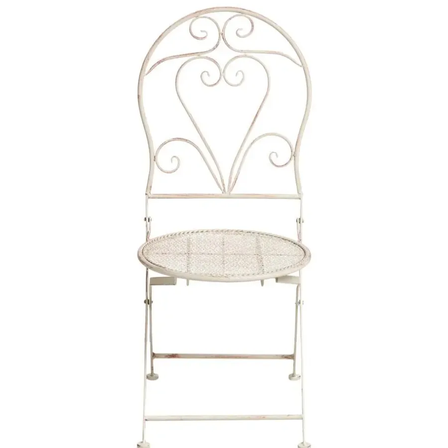 Leen Bakker FOLELLI - Set van 2 tuinstoelen - Lichtbeige - IJzer