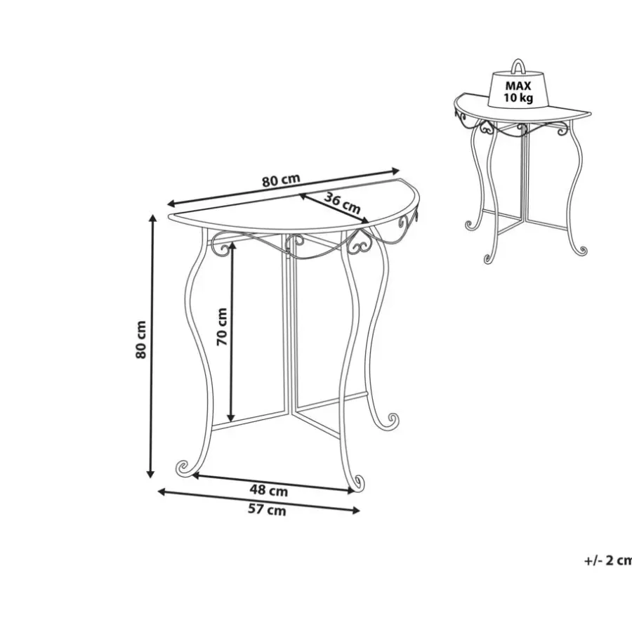Leen Bakker FOLELLI - Tuintafel - Lichtbeige - IJzer