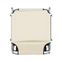 Ligbedden-Beliani FOLIGNO - Strandstoel - Crème - Polyester